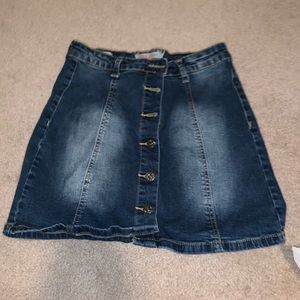 Button up jean skirt